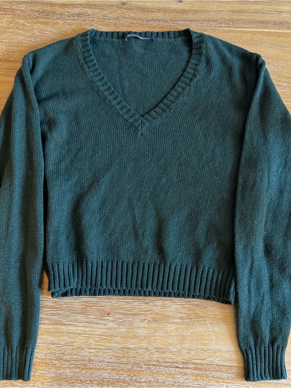 Brandy Melville forest green cropped sweater